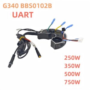 M315 G340 BBS0102B UART Mid Drive Controller, Bafang Replacement Motor Controller with Light Cable for BBS01B BBS02 BBS02B, 250W 350W 500W 750W 1000W