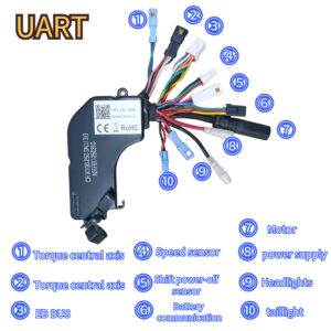 Bafang M400 UART Mid Drive Motor Controller, 36V/43V/48V 250W E-Bike Central Controller Replacement Part