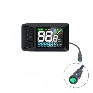 Bafang UART Color LCD Display Meter, Ebike Control Panel with M5 Waterproof Connector for BBS01 BBS02B BBSHD G320 G340 M300 M400 M620 Mid-Drive Motors