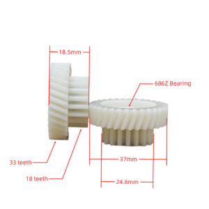 18T 33T Dual Gear High-Strength Nylon Gear Precise Replacement for Bafang G320 250W Hub Motor