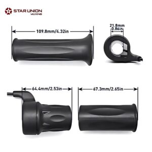 E-Bike Half Twist Throttle 24V/36V/48V/60V/72V Electric Scooter Bike Throttle Grip 3-pin Male Connector Ebike Accessories