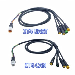 Bafang EB‑BUS 1T4 Main Display Cable, CAN & UART Versions, Signal Communication Wiring Harness for G330 M400 M620 G510 Mid‑Drive Motor